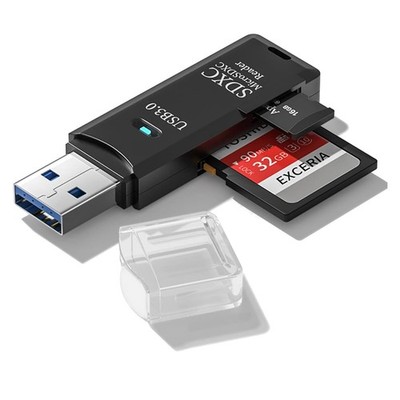 USB3.0 Micro SD Card Reader, 5Gbps 2in1 SD Card Reader to USB Adapter, Memory...