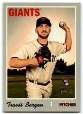 2019 Topps Heritage Travis Bergen Rookie San Francisco Giants #697