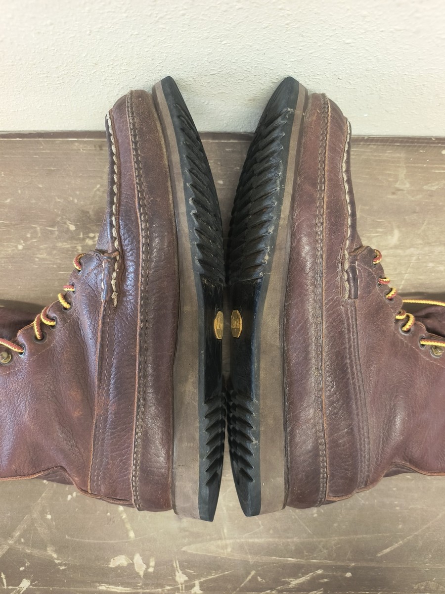 Russell Moccasins バードシューター トリプルヴァンプ  US8 Russell Moccasin Bird Shooter Boots Triple Vamp Brown Leather Mens