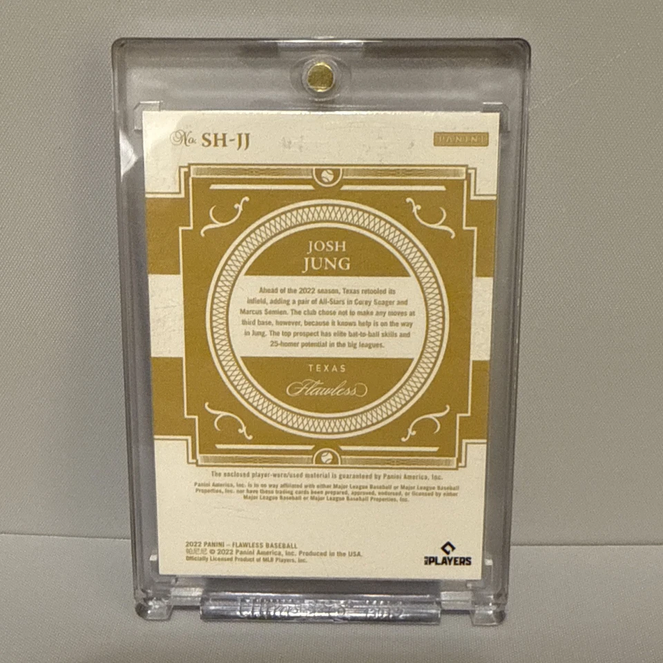 2022 Panini Flawless - Showcase Josh Jung #SH-JJ Ruby /20 (MEM, RC) - Image 2 of 2