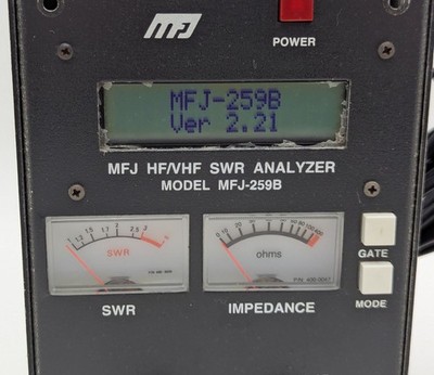 MFJ Model MFJ-259B HF/VHF SWR Antenna Analyzer Frequency Counter w