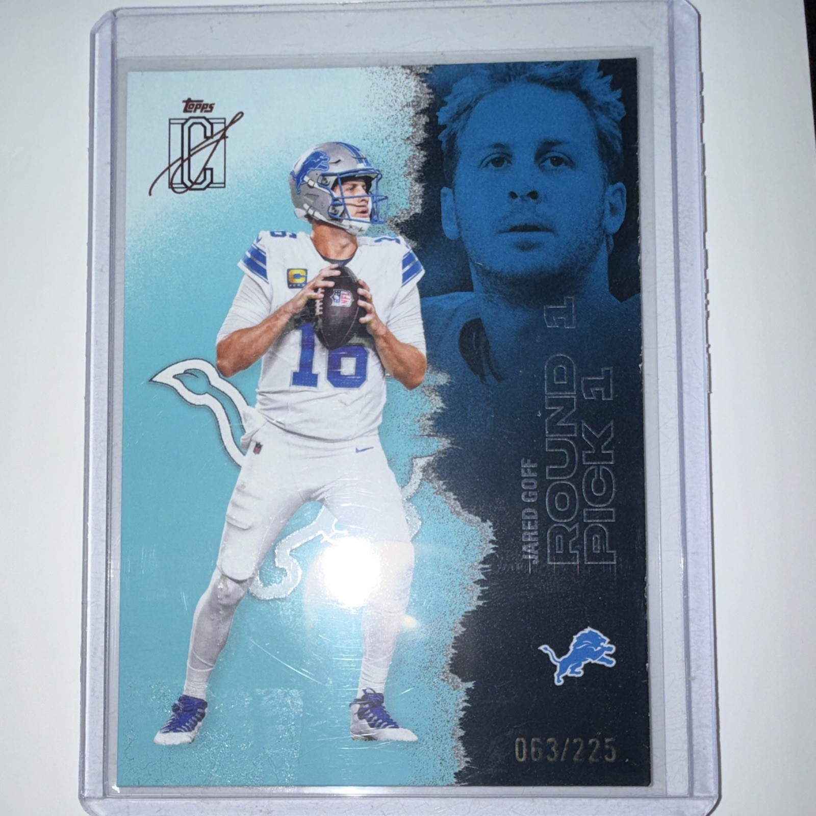 2025 Topps Signature Jared Goff Blue /225 #58 Detroit Lions
