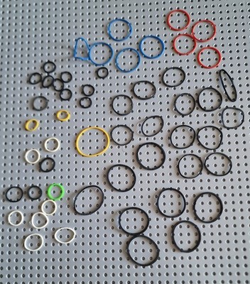 LEGO Technic Gummiband Gummiring Gummi Zufällig 8 Stück x137 x90 x71 P45
