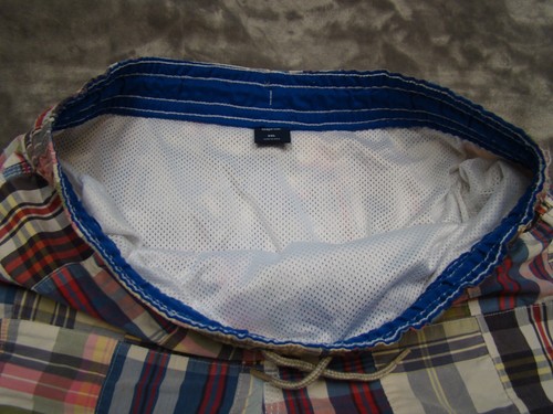 Gap Kids Boys Size 2XL 14-16 Madras Plaid Swim Trunks Board Shorts - Picture 3 of 9