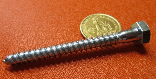 Zinc Hex Head Lag Screw 1/2 Hex Size 5/16 Thread x 3.00" Length, 50 pcs - Picture 4 of 11