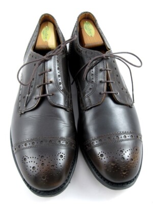 Allen Edmonds ''WHITNEY'' Men's Cap-Toe Oxfords 11 D Dark Brown DISCONTINUED(514N)