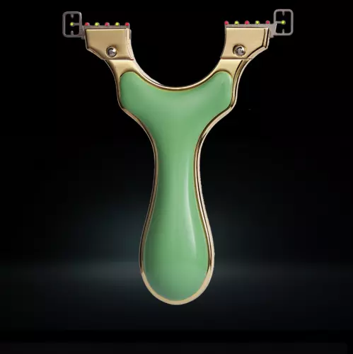 New Slingshot Catapult Huntin Archery Slingbow Flat Rubber Band Sling Shot Green - Picture 4 of 11