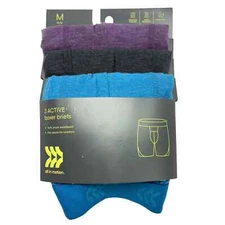 All In Motion Active Boxer Briefs 3 Pack Men's Size MEDIUM 32 - 34 NEW