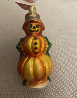 Christopher Radko Leader Of The Patch Stacked Pumpkins Halloween Ornament