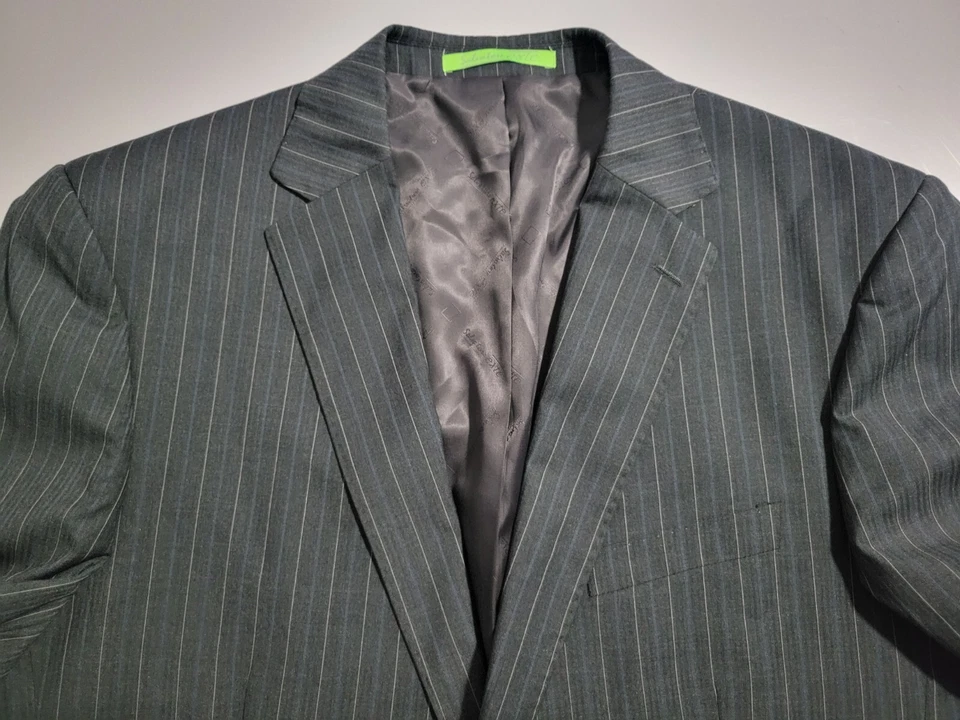 Blazer Salvatore Exte Para Hombres 44R Gris Rayas Traje Chaqueta Abrigo Deportivo Moderno Foto 2 de 4