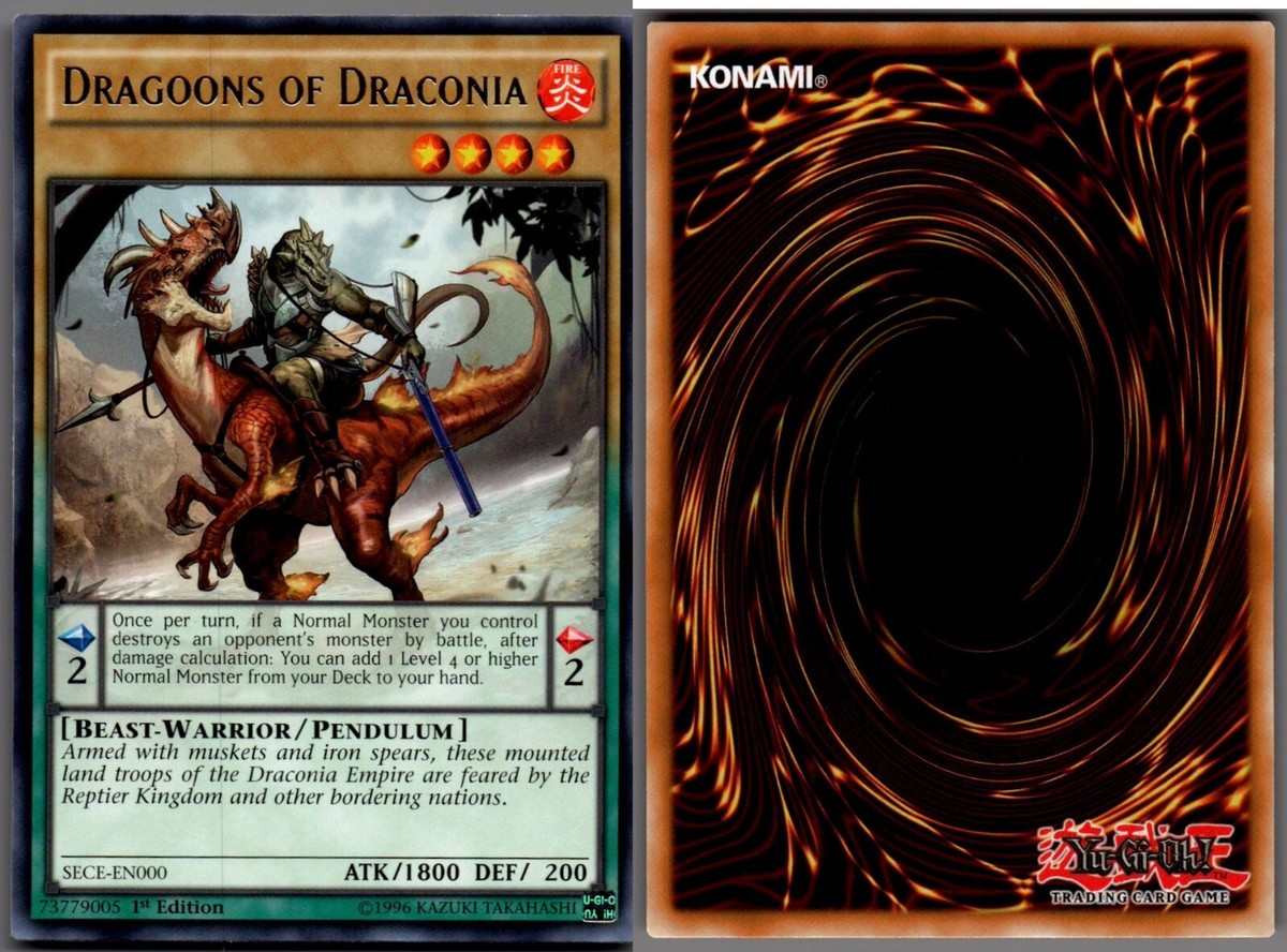 SECE-EN000 Yugioh, Dragoons of Draconia, Rare