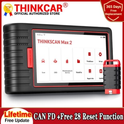 2026 Thinkscan Max 2 Car OBD2 Scanner Diagnostic Tool All System Scanner CANFD