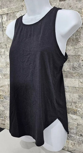 Canotta donna Athleta Essence semi aderente maglia a costine nera yoga palestra atletica XS - Foto 6 di 11