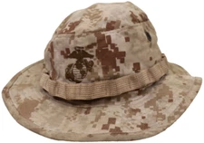 Large - US Marine Corps Desert MARPAT Boonie Hat Cap USMC MCCUU