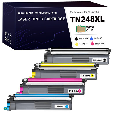 4 XXL Toner TN248XL Kompatibel für Brother TN-248XL TN248 TN-248VAL MFC-L3760CDW