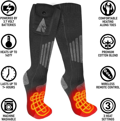 Calcetines térmicos recargables Action Heat 3,7 V SML/MED 2,0 con control remoto - Gris - NUEVO - Imagen 3 de 9