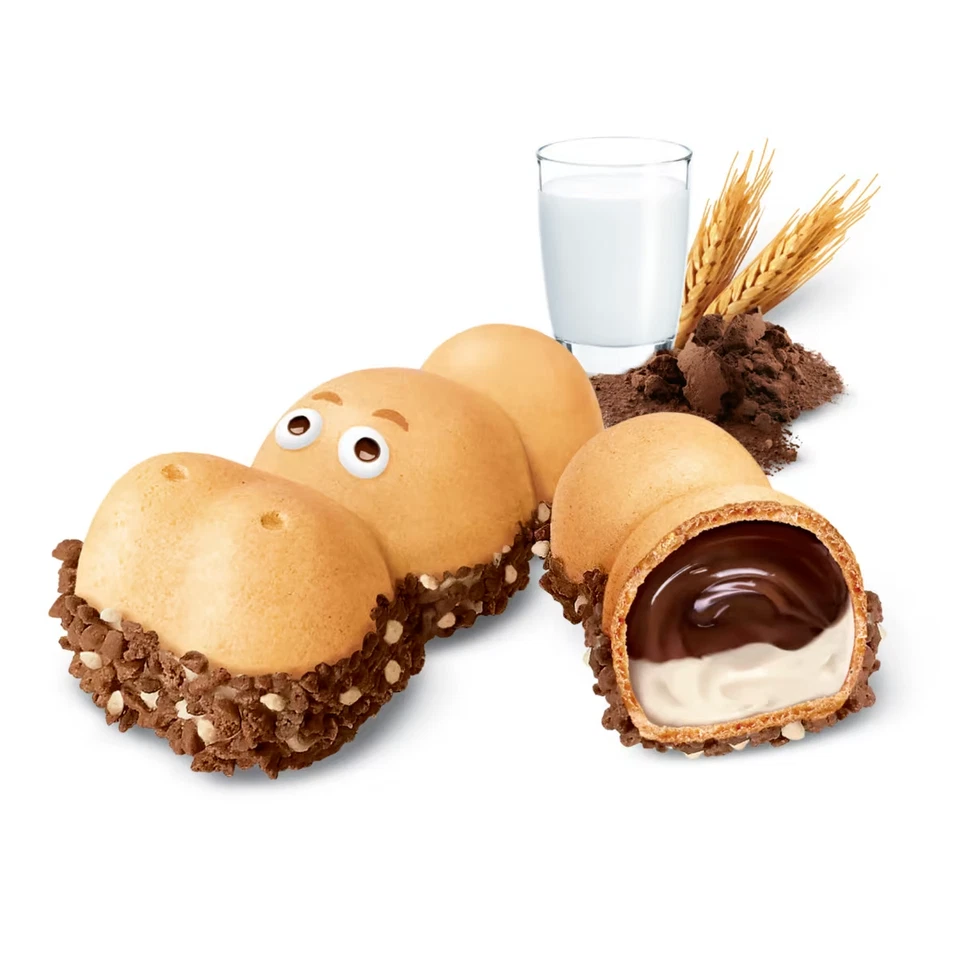 5 Pack Kinder happy Hippo Cocoa Biscuit 103.5g 3D hippo shaped - image 3 of 3