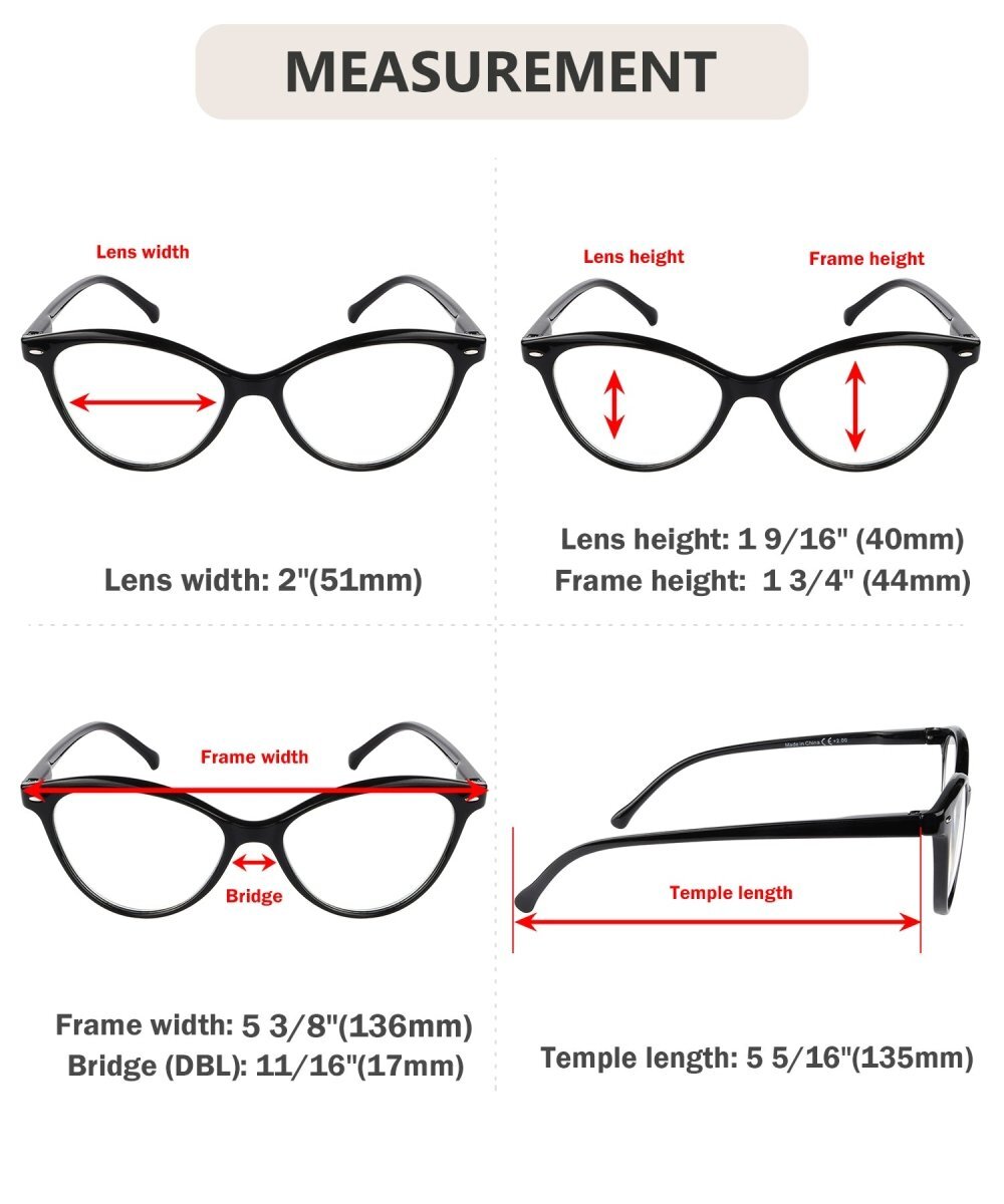 4 Pack Cat Eye Progressive Multifocus Readers - image 4