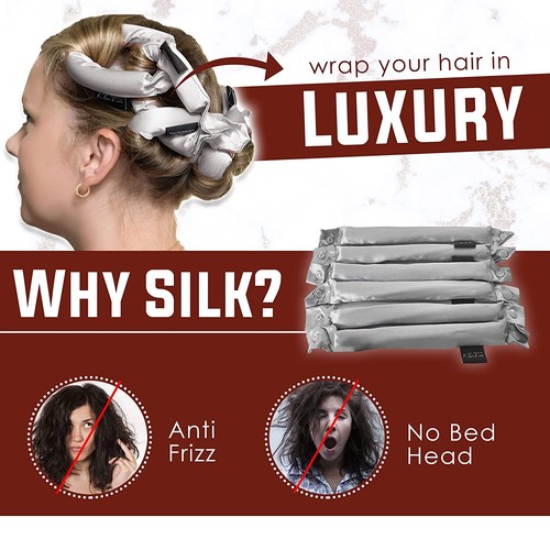 Klara Faire wärmelose Haarlockenwickler - 6 Stck. kurze hitzelose Lockenstab-Stirnbänder - Bild 17 von 21
