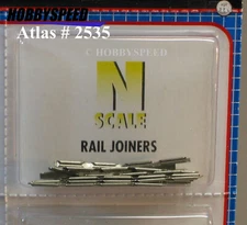 ATLAS 2535 N SCALE CODE 80 RAIL JOINERS SNAP TRAIN TRACK CONNECTORS (48) ATL2535