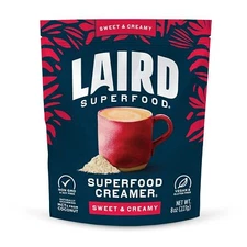Laird Superfood Non Dairy Coffee Creamer Powder 8 Ounce Yellow Plant Based