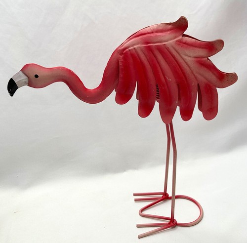 3er Set skurrile Indoor/Outdoor rosa Metall Wackelkörper Flamingo Skulpturen 14 Zoll - Bild 5 von 12