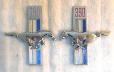 1967 Mustang Fastback Coupe Convertible ORIG FENDER 390 HORSE EMBLEMS ORNAMENTS