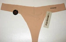 MARIKA - NEW  - XL- NUDE - NYLON & SPANDEX SUPER WICKING FABRIC THONG PANTY