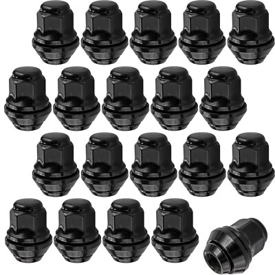 20 Radmuttern Mutte Schwarz Kegelbund M12x1,5 SW 19 für ORIGINAL FORD Alufelgen