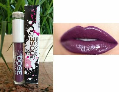LOT/3 Dose of Colors CLASSIC LIP GLOSS Vibrant Shine Non-Sticky TOXIC Purple - Image 1 of 3