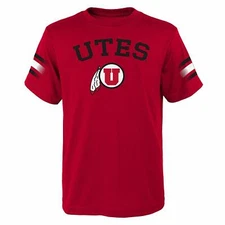 NCAA by Outerstuff NCAA Utah Utes Youth Boys "First Line" Dri-Tek Short Sleeve M
