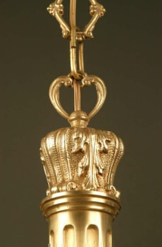 ~c1920's 2nd Empire style Gilt Bronze Swag Draped Maison Bagues Chandelier~ - Picture 6 of 9