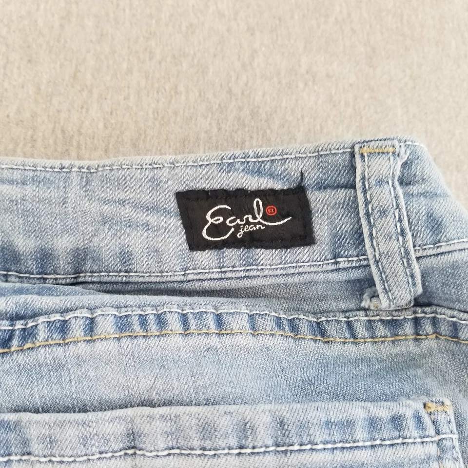 Pantalones de mezclilla Earl para mujer talla 6 azul lavado claro ajustados tobillo Fairycore Coastalcore Foto 4 de 4