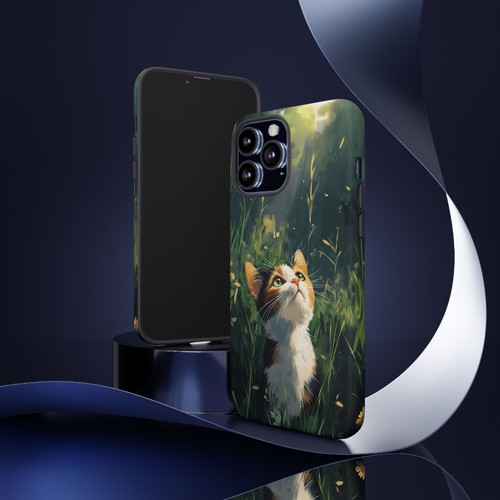 Calico Kitty Cat Grass Field - Phone Ink Cover Case for iPhone, Galaxy, Pixel - 第 105/281 張圖片