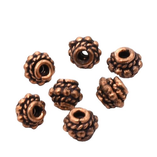 75 Perles Bali Fleur Marguerite 8mm – Acier Sterling Oxydé, Plaqué Argent, Lot Spacer