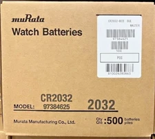 1000 (2x500) Murata (formerly Sony) CR2032 3 Volt Coin Cell Batteries  EXP. 2032