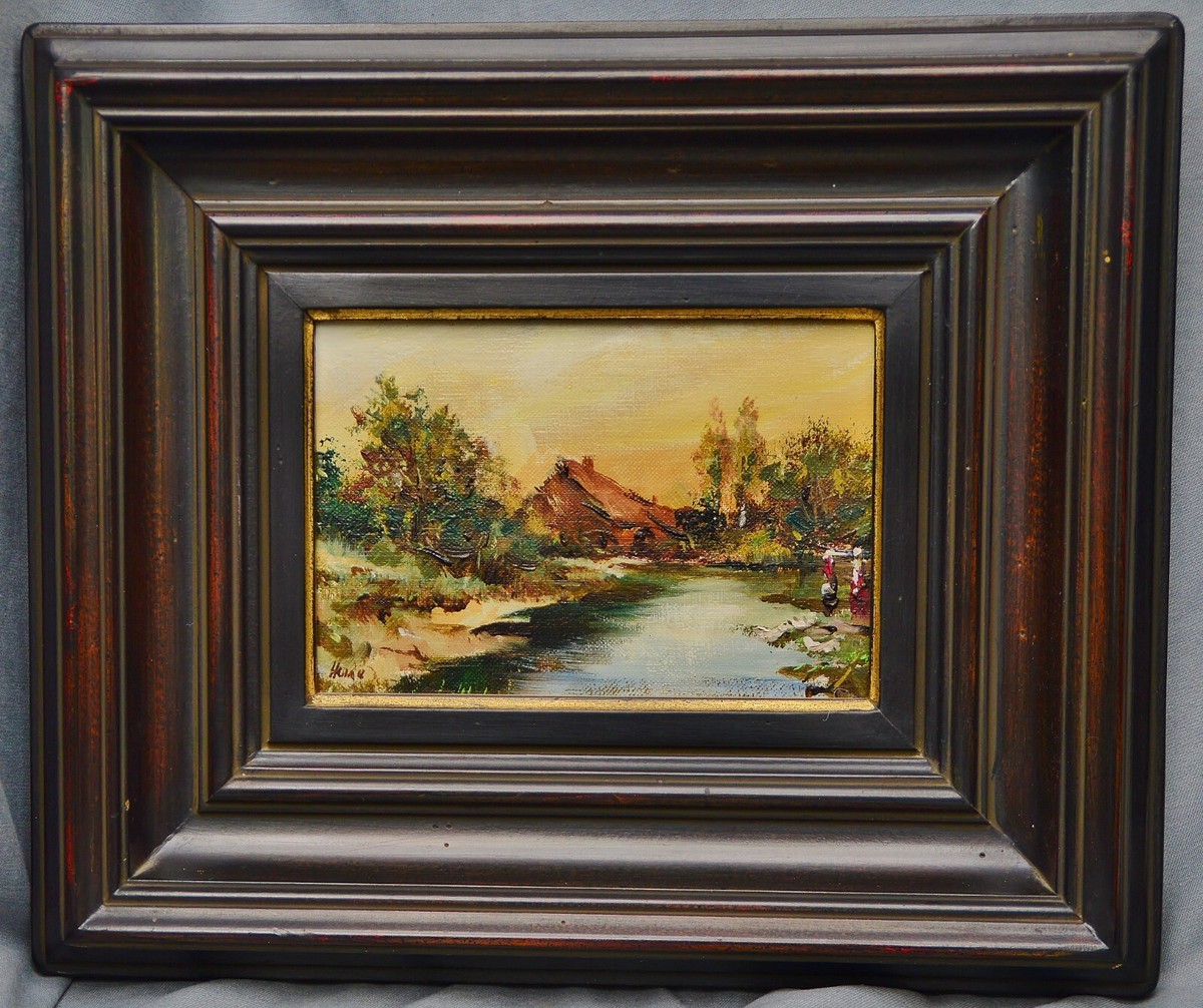 Oil painting Heinz Hohendorff (1917-2003), Forest, framed Oil painting Heinz Hohendorff (1917-2003), Forest, framed