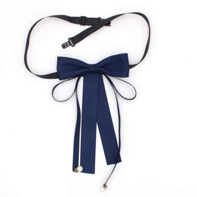 Elegant Bow Tie for Women GirlsLadies Party Long Pre Adjustable Pearl Bow Tie...