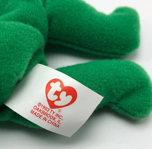 Ty Teenie Beanie Babies Erin The Irish Bear 1993 #1 - Imagen 3 de 3