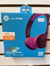 JLab JBuddies Bluetooth Wireless ANC Kids' Headphones - Purple/Pink