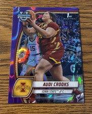Audi Crooks 1st 2024-25 Bowman Chrome U Purple Lava Refractor #9 Iowa State NCAA