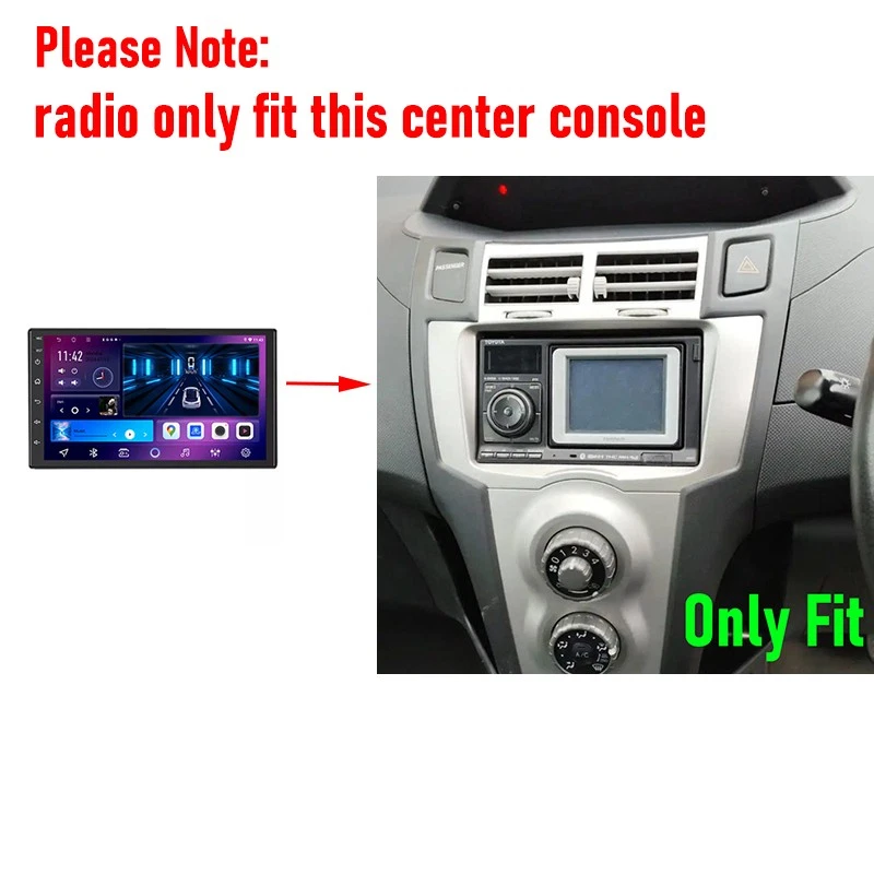 7" 6+128GB For Toyota Yaris 2004-2011 Car Radio FM BT Fit Special Center Console Foto 3 de 4