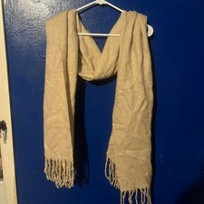 Metallic Gold Scarf with Fringe