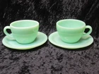 1 set Fire-King Jade-ite Restaurant Ware #G319 Cup & #G295-6" Saucer