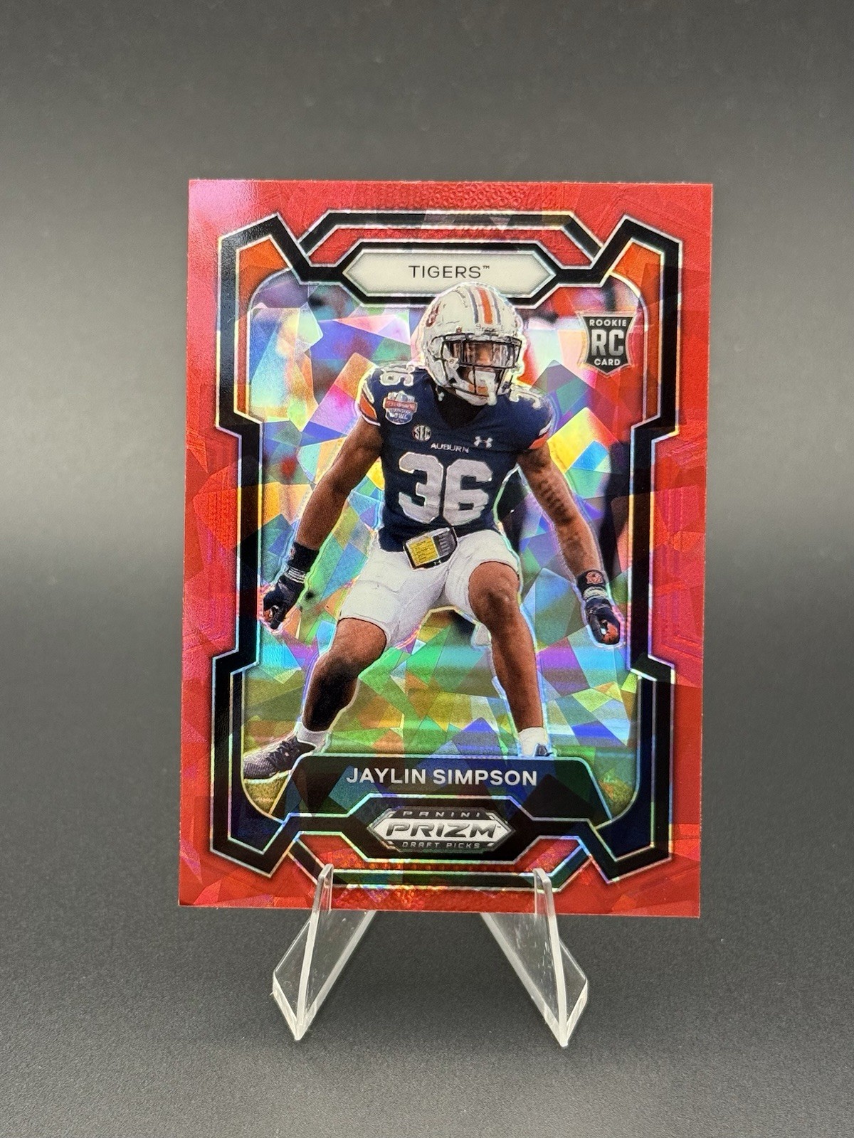 2024 Panini Prizm Draft Picks - Jaylin Simpson #175 Red Ice Prizm (RC)