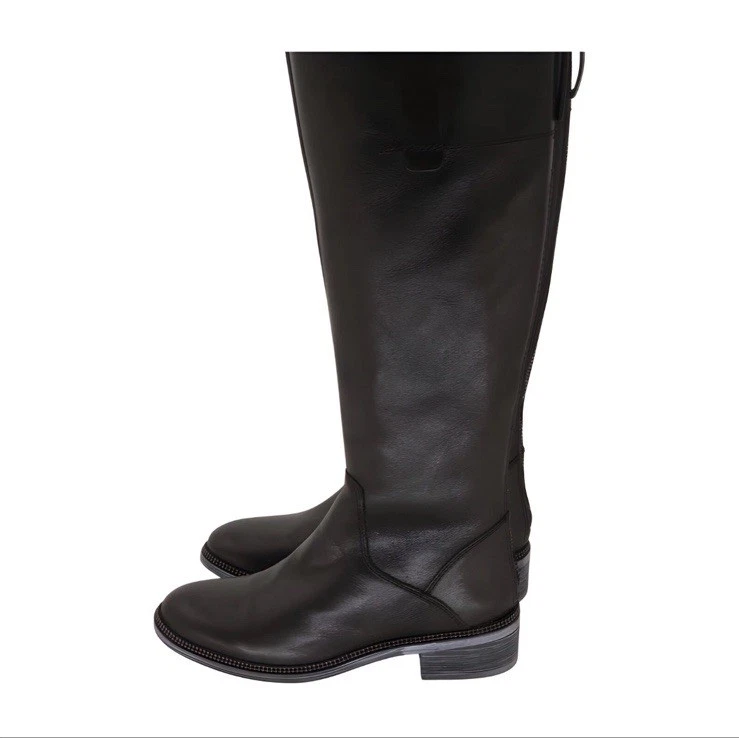 Franco Sarto Womens Becky Knee High Boot, Black Tumbled Leather, Size 8 M - Image 2 of 4