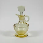 Heisey Sahara Empress Cruet w Stopper Depression Glass Amber Yellow Hard To Find