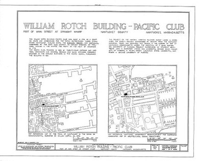 Nantucket Massachusetts William Rotch Building Pacific Club 1900s Wharf Map