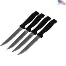 Elegant 4-Piece Steak Knife Set with 4.5" Serrated Blades - Durable & Stylish