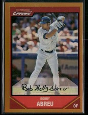 Bobby Abreu 2007 Bowman Chrome #151 Gold Refractors #'d 7/50 Yankees